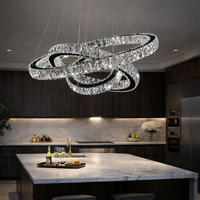 Осветително тяло LED 200W кристал 3 сегмента XXL ⌀80/60/40cm