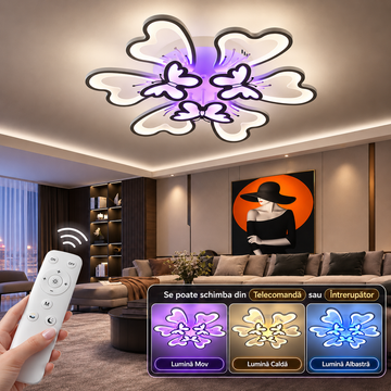 LED осветително тяло BUTTERFLY RGB Еквивалент 800W Дистанционно