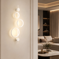 LED аплик 40W TRIPLE ROUND WHITE 3 функции
