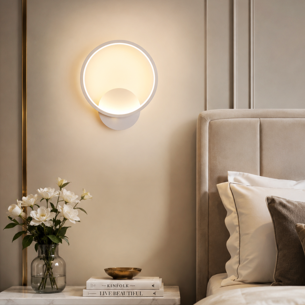 LED аплик 28W ROUND Бял Slim 3 функции