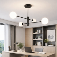 Осветително тяло Абажур MAT BLACK 4XE27 - 8837/4