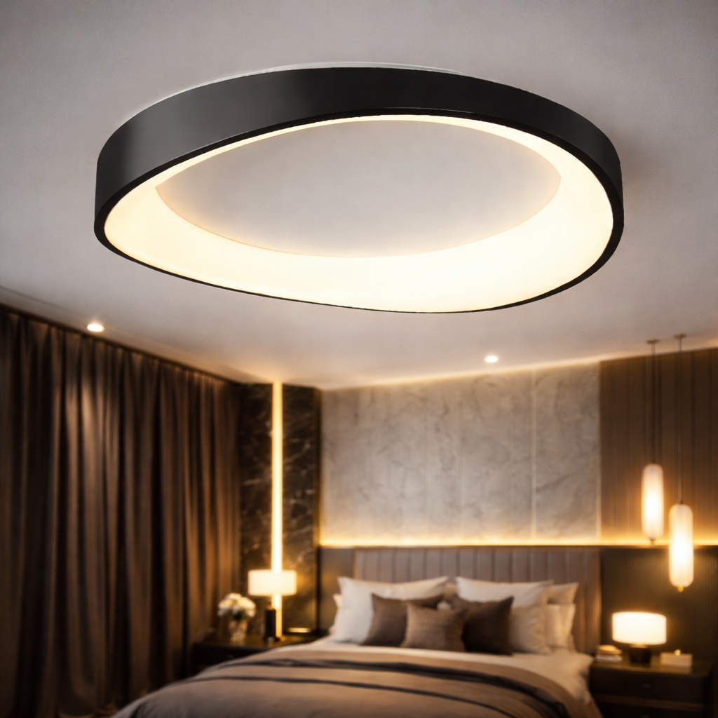 LED осветително тяло Valente Black Еквивалент 500W с дистанционно