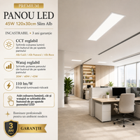 LED панел 40W 120x30cm Slim Бял 3 вида светлина PREMIUM