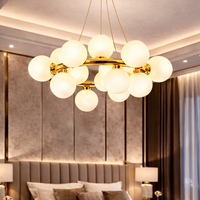 Осветително тяло Абажур MAT GOLD Кръгло 15xG9 50CM
