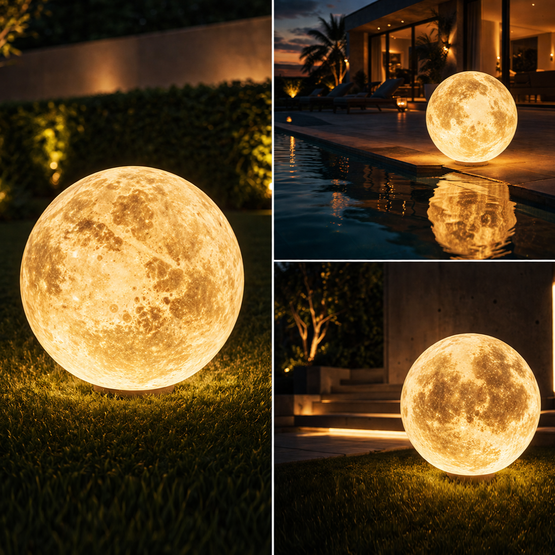 Матово външно абажурно кълбо MOONGLOW 80CM