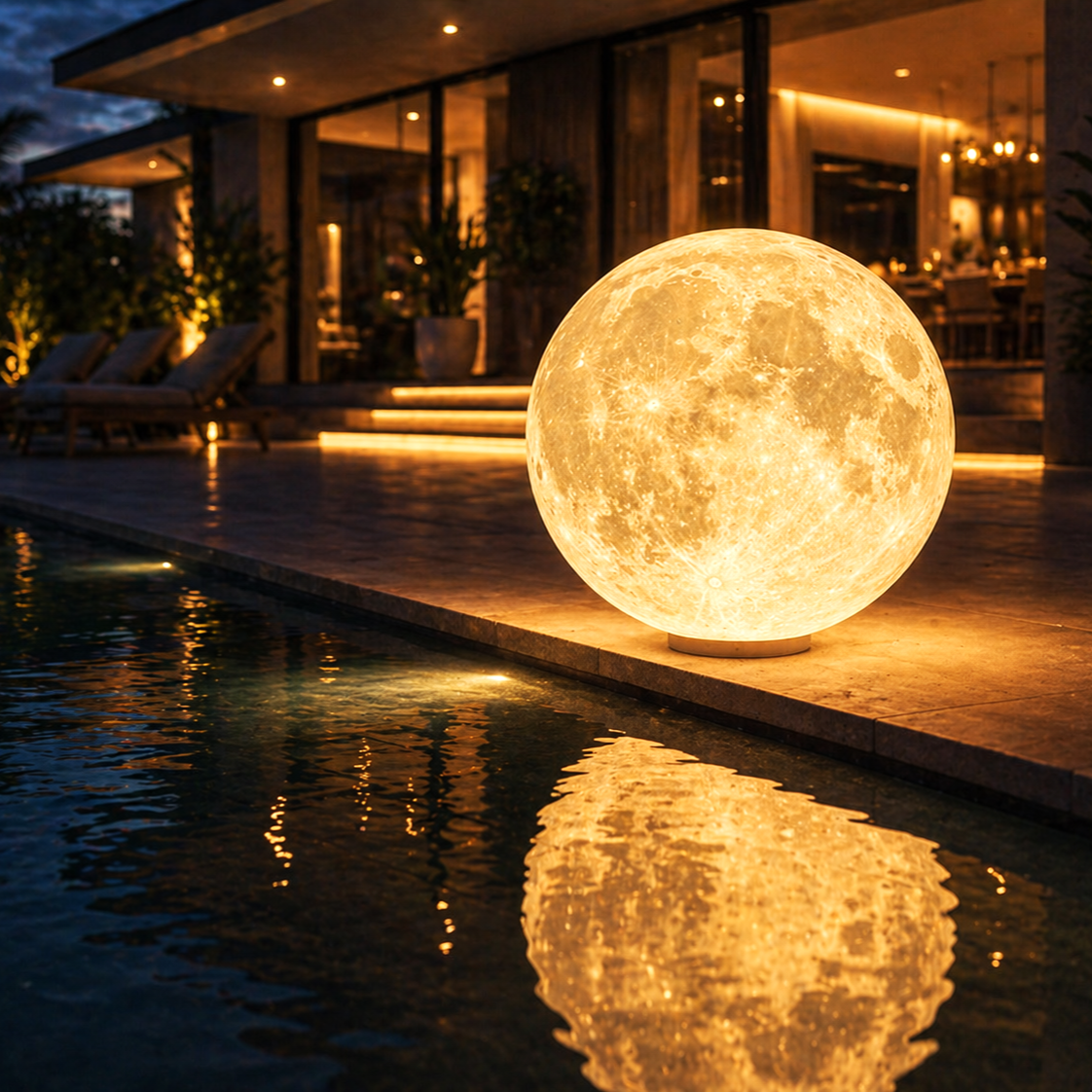 Матово външно абажурно кълбо MOONGLOW 100CM