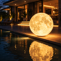 Матово външно абажурно кълбо MOONGLOW 100CM