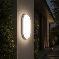 LED аплик 8W овален BAT бял външен ултратънък еквивалент 70W