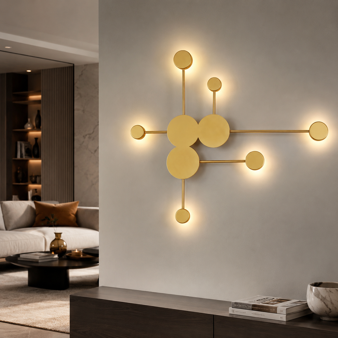 LED аплик Modern Style-6 Gold еквивалент 200W