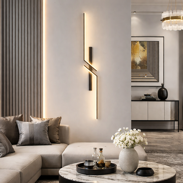 LED аплик Modern Lines Black 80cm еквивалент 150W