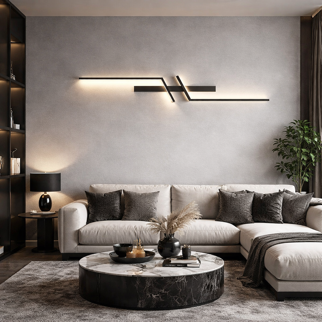 LED аплик Modern Lines Black 100cm Еквивалент 200W