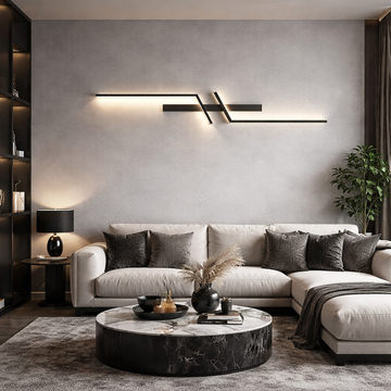 LED аплик Modern Lines Black 100cm Еквивалент 200W