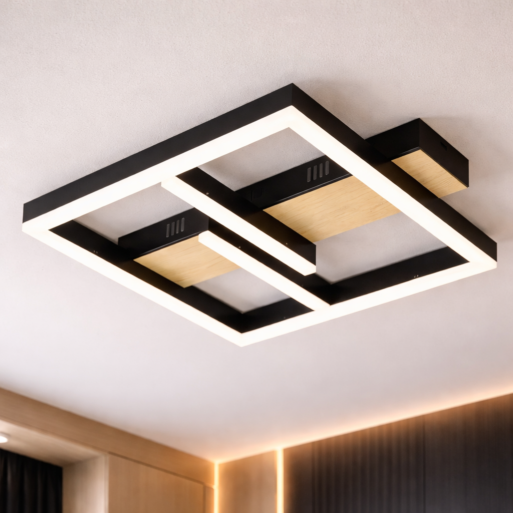 LED осветително тяло Zenn за таван, еквивалент 400W, с дистанционно G4218