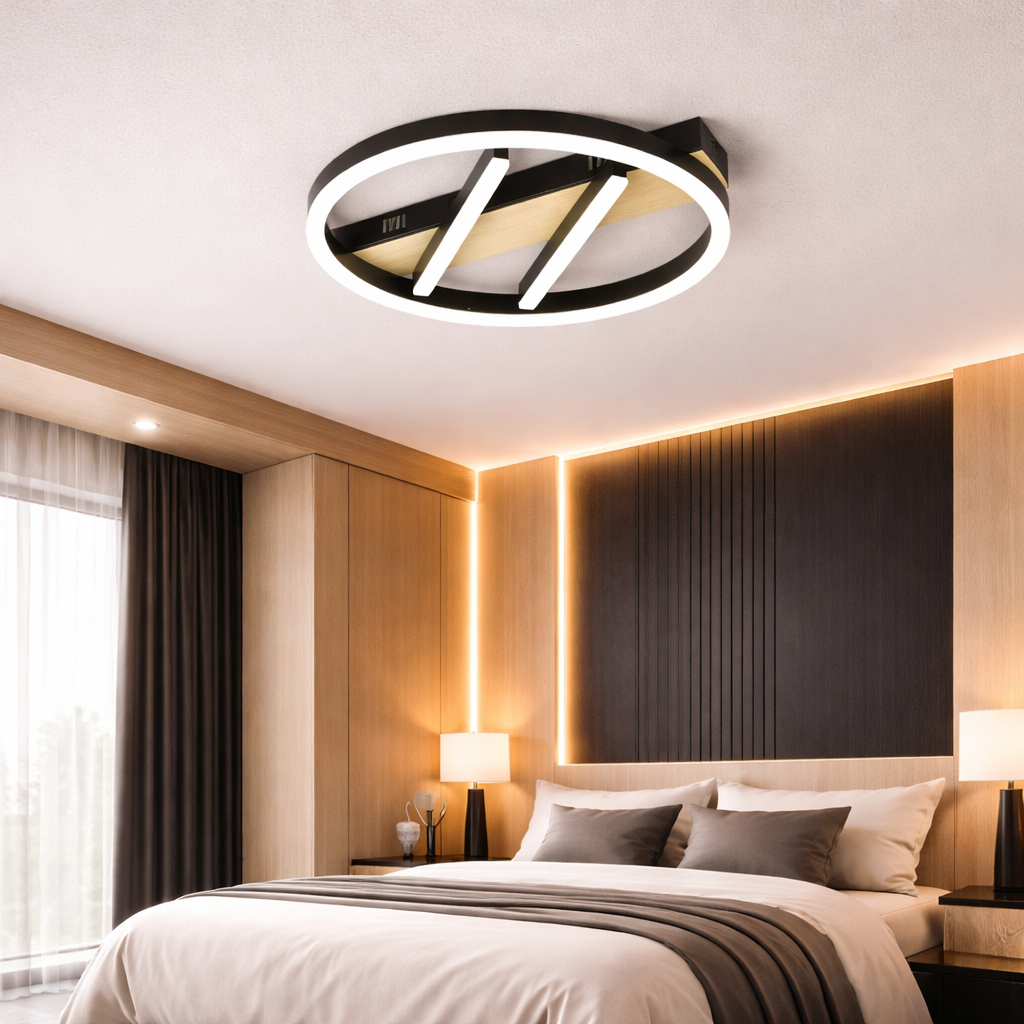 LED осветително тяло Zenn за таван, еквивалент 400W, с дистанционно G4217