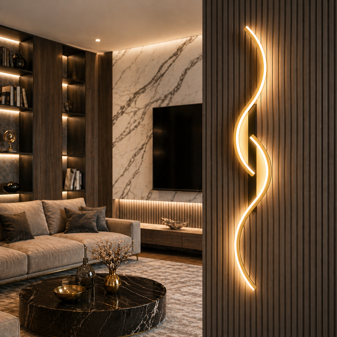 LED аплик Eternity Gold+Black 40W 80CM