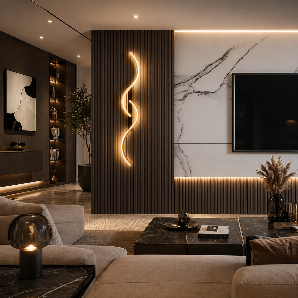 LED аплик Eternity Gold+Black 52W 100CM