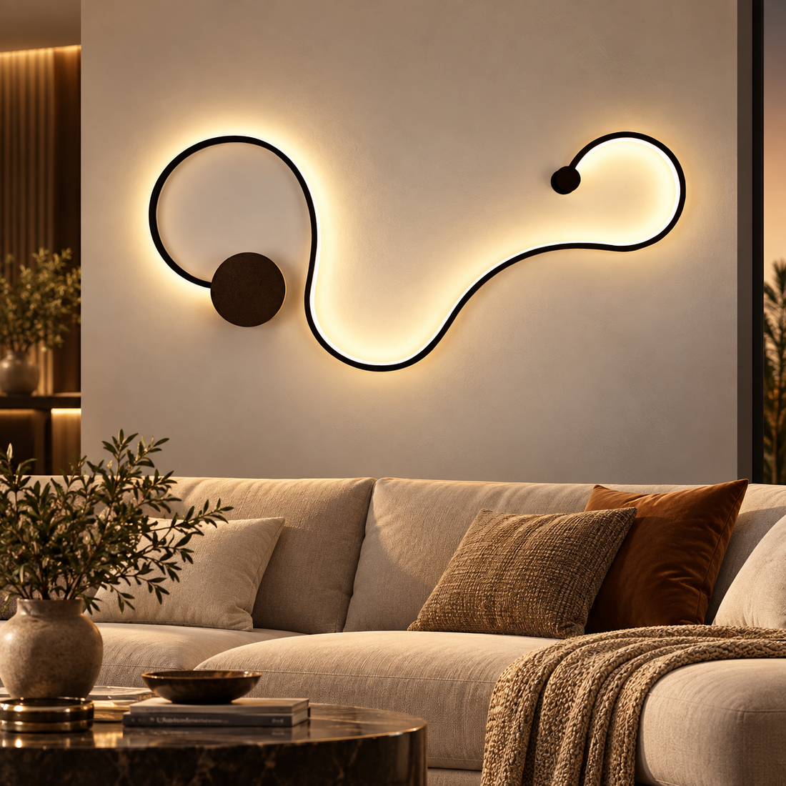 LED аплик 60W 89cm GAMORA Black