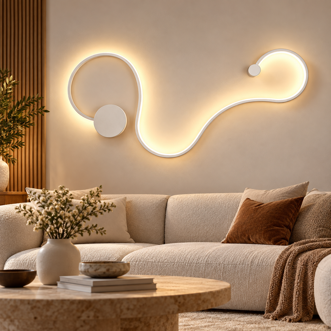 LED аплик 60W 82cm GAMORA бяла