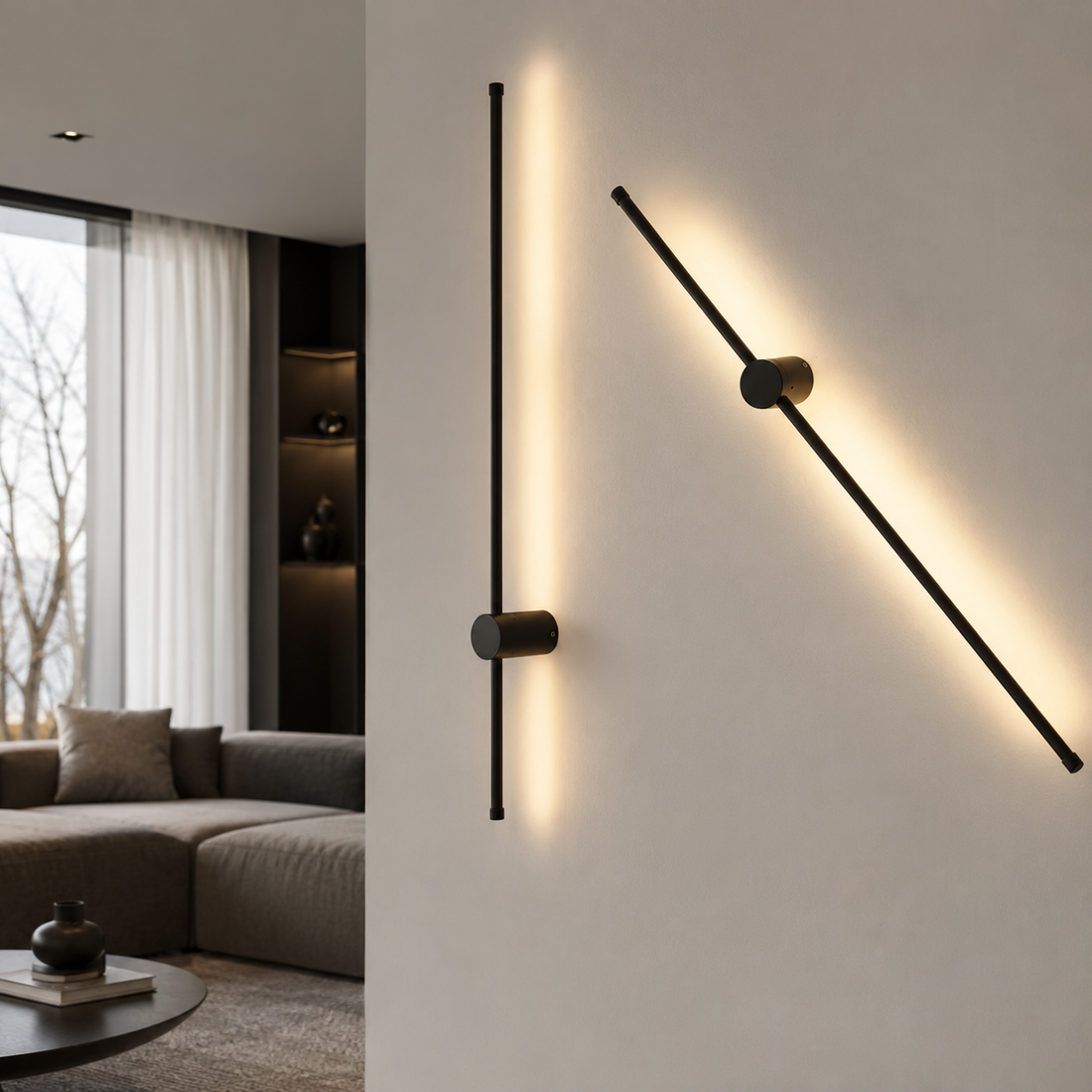 LED аплик ALPINE 22W 60cm Black