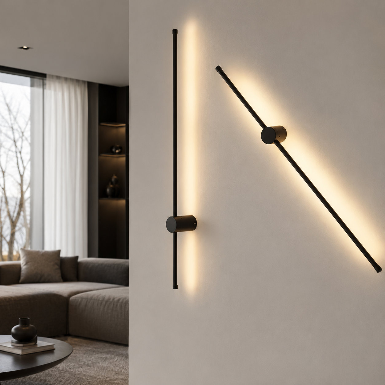LED аплик ALPINE 22W 60cm Black