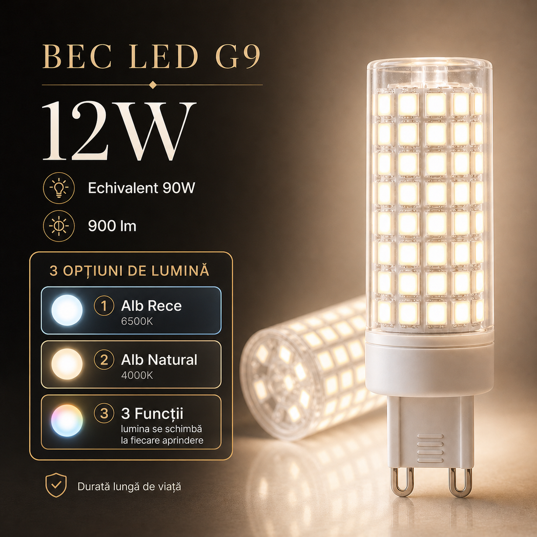 LED крушка G9 12W еквивалент 90W керамика