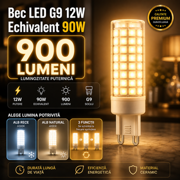 LED крушка G9 12W еквивалент 90W керамика