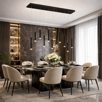 LED осветително тяло висящо Luxury Tubular Black еквивалент 400W
