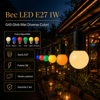 LED крушка E27 1W G45 Color