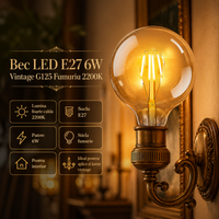 LED крушка E27 винтидж G125 8W