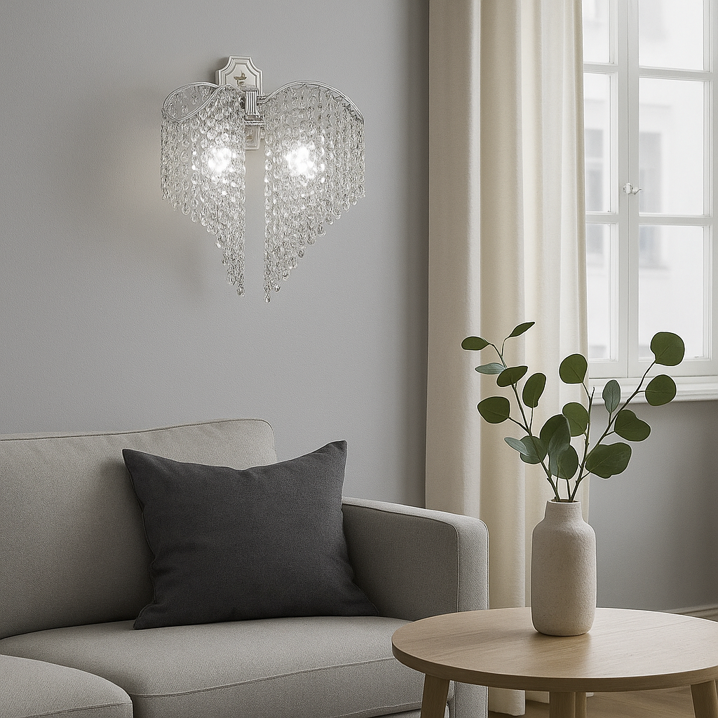 Аплик Cristal FREDA Silver 2xE14