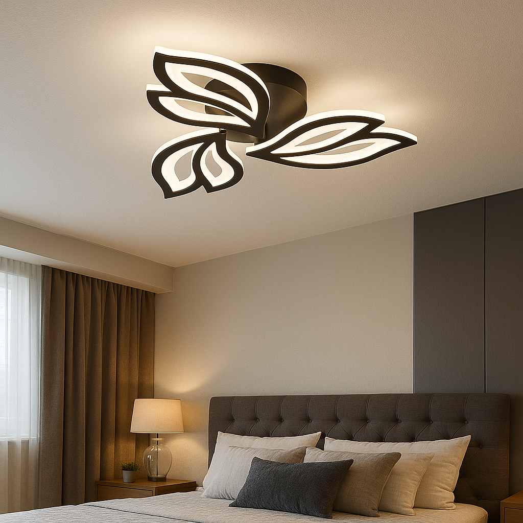 LED осветително тяло Mini Anemone Black еквивалент 300W с дистанционно