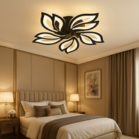 LED осветително тяло ANEMONE Black Еквивалент 500W Дистанционно управление