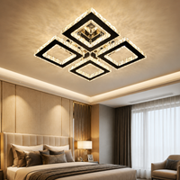 LED осветително тяло 96W 2+2 SQUARE кристал с дистанционно