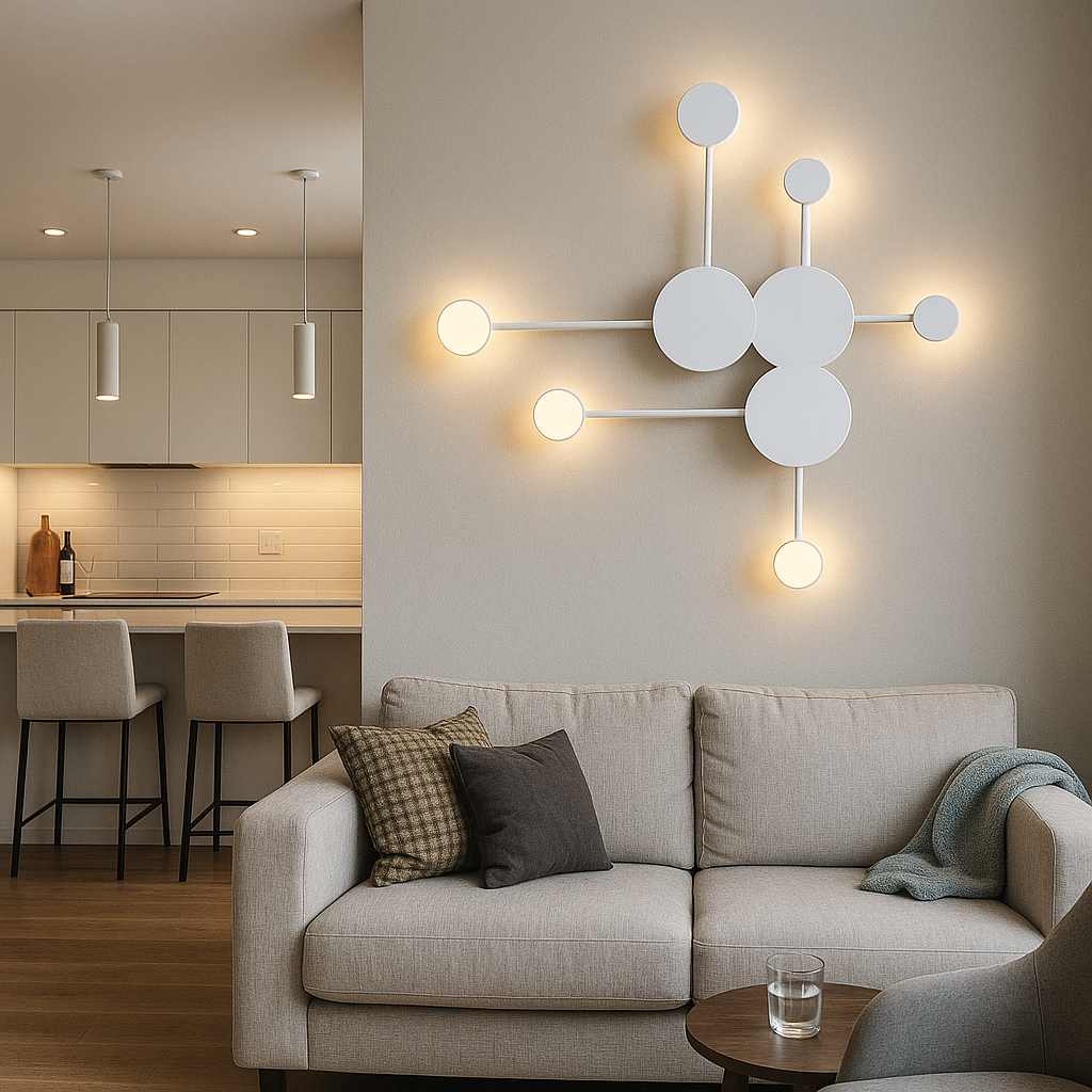 LED аплик Modern Style-6 бял еквивалент 200W