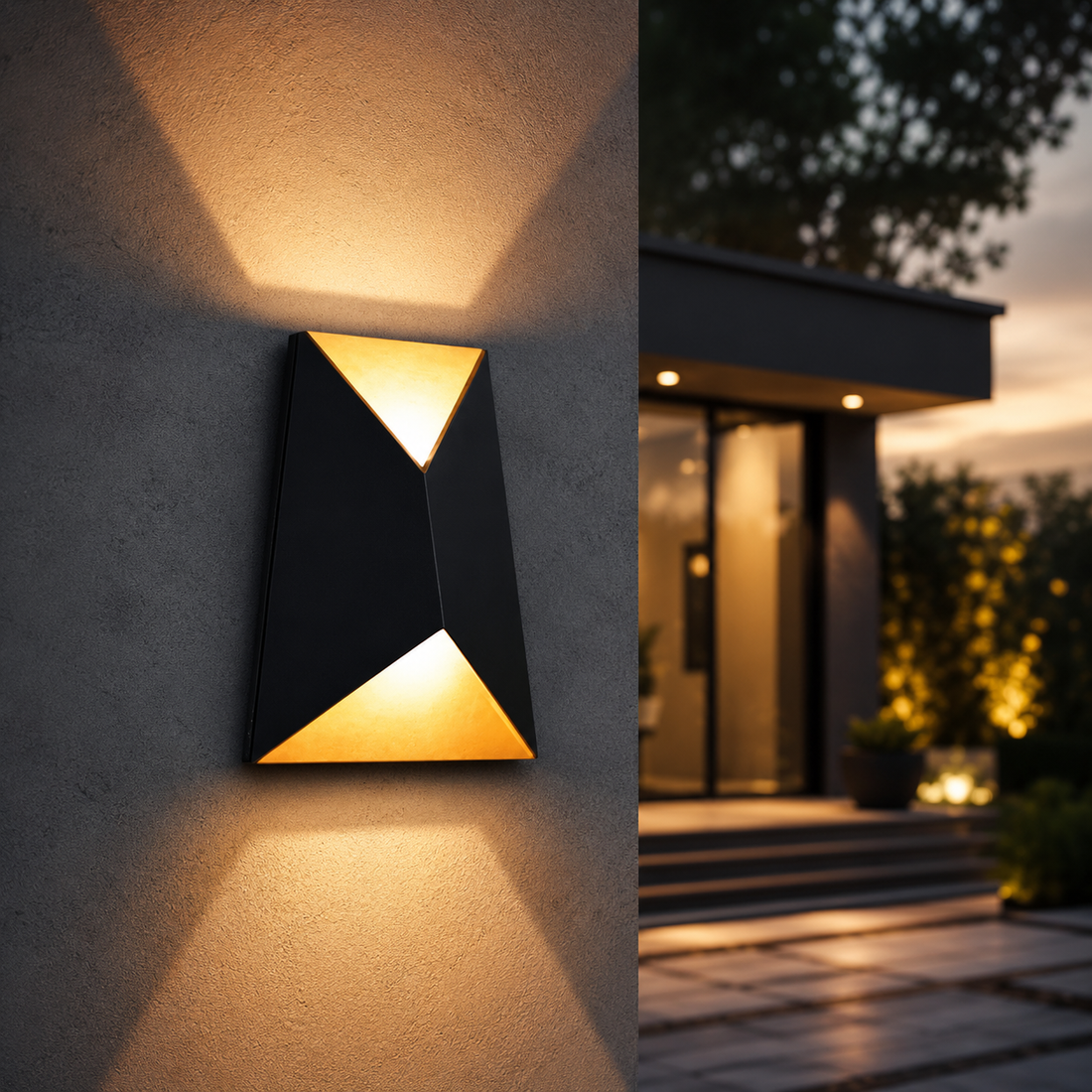 LED аплик 10W за външен монтаж PRISMA Черен FY-666A/BK+GD
