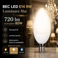 LED крушка E14 9W Свещ Матирана