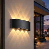 LED аплик 8W TRIO за външен монтаж Черен