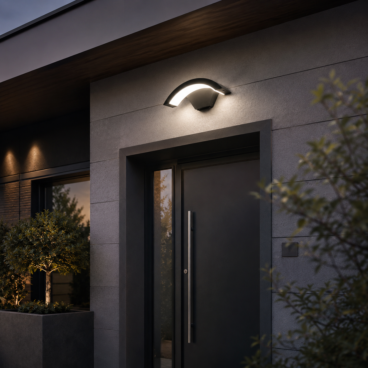 LED аплик 24W Helios за външен монтаж, Черен