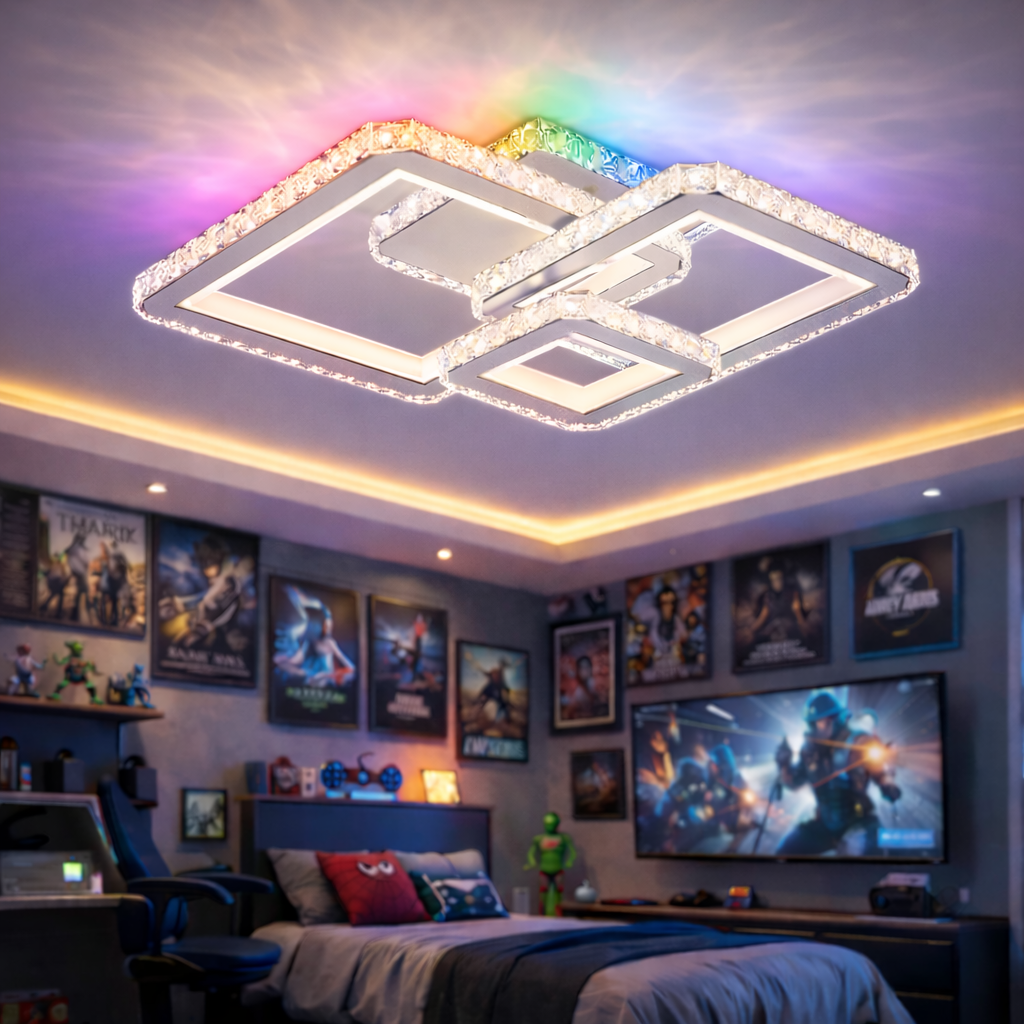LED осветително тяло Kalista Бяла Кристал RGB Еквивалент 500W