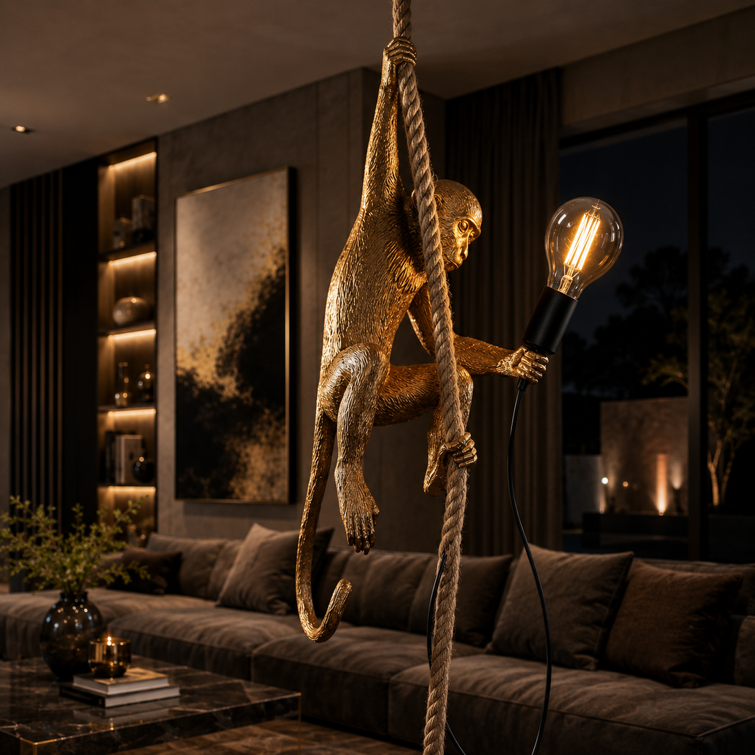 Пендел 1xE27 Monkey Gold