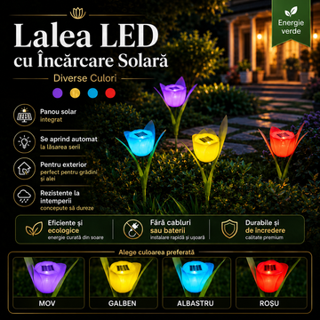 LED лале със соларно зареждане - различни цветове