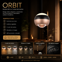Пендел LED Orbit Pull Down 3 вида светлина от бутон, димируем