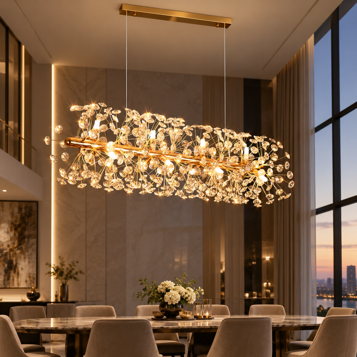 Окачено осветително тяло Crystal Dandelion Gold LINIAR