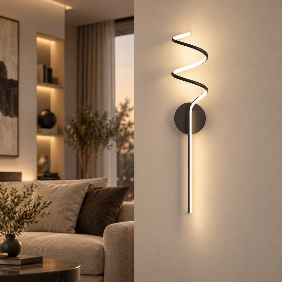 LED аплик Serpent Black еквивалент 150W