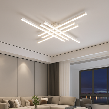LED осветително тяло 6 Modern LINES Бяло Еквивалент 600W Дистанционно