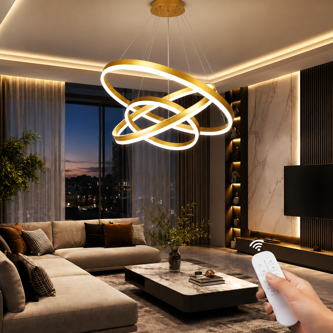 LED осветително тяло WONDERLAND Gold 3 сегмента еквивалент 600W