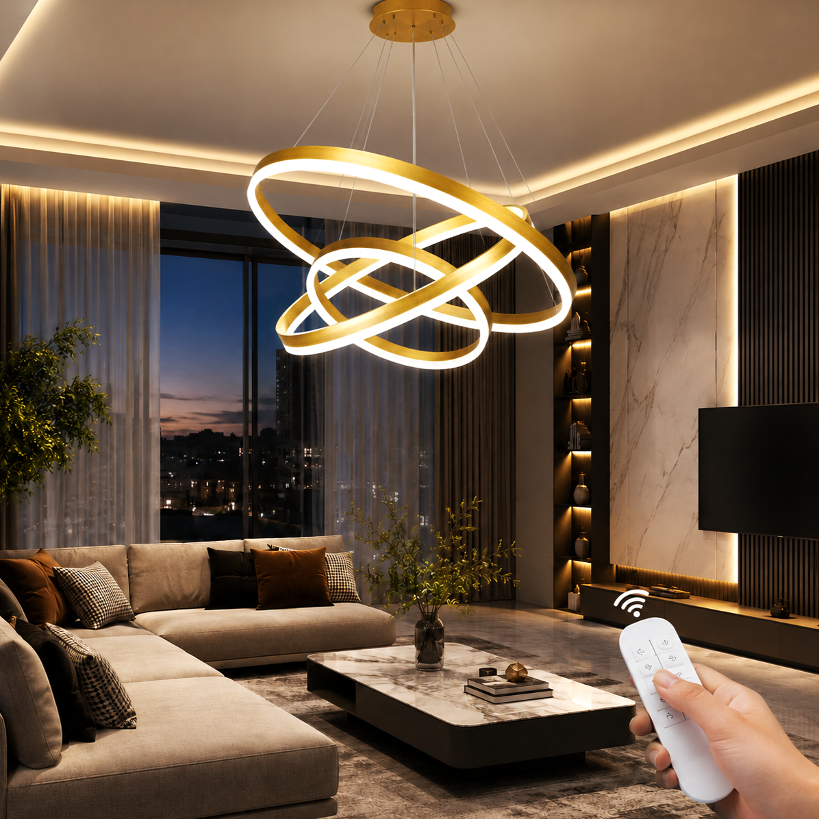 LED осветително тяло WONDERLAND Gold 3 сегмента еквивалент 600W