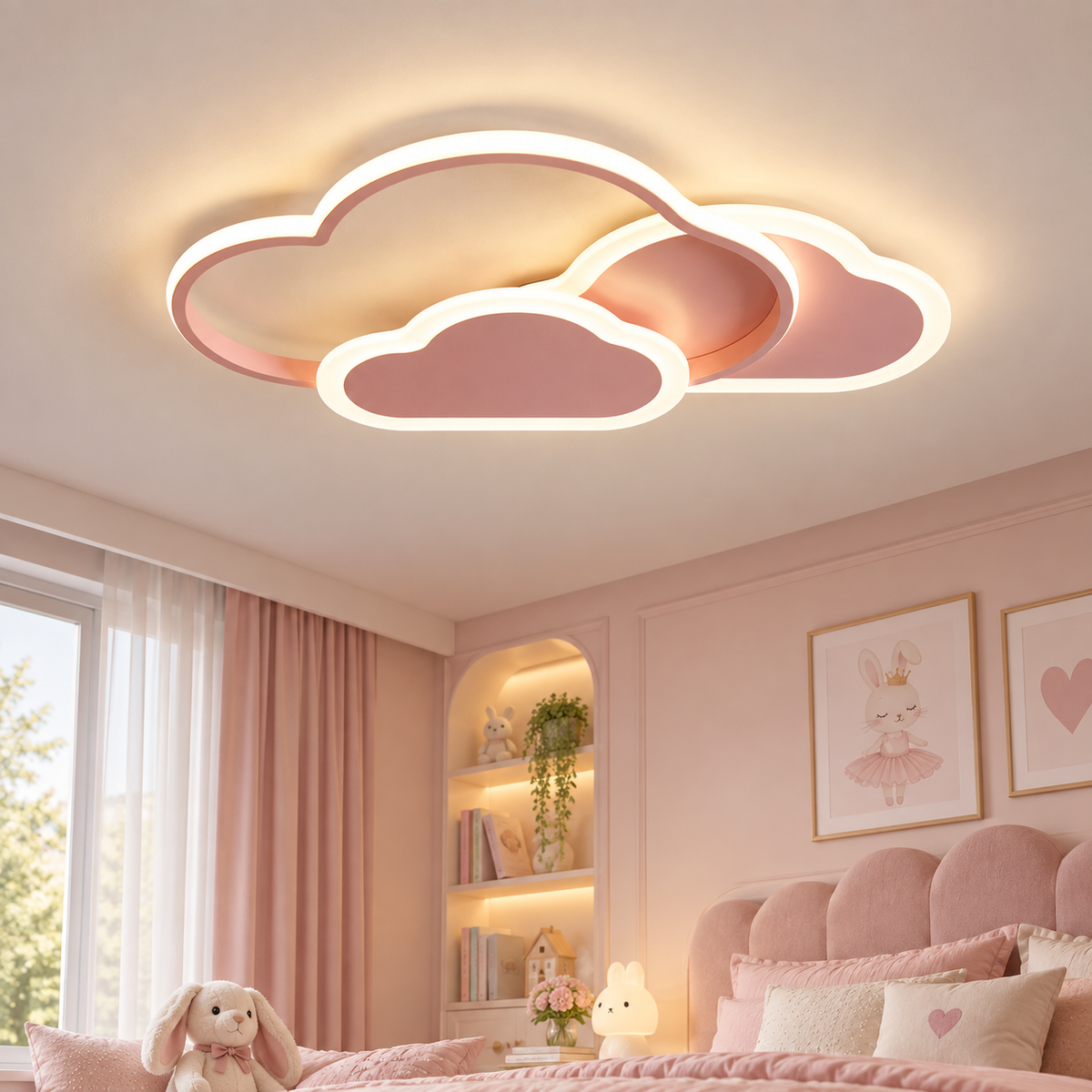 LED осветително тяло 86W NORISOR Pink с дистанционно, еквивалент 400W
