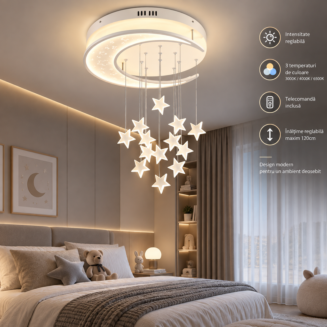 LED осветително тяло Dream Sky White Еквивалент 300W с дистанционно управление