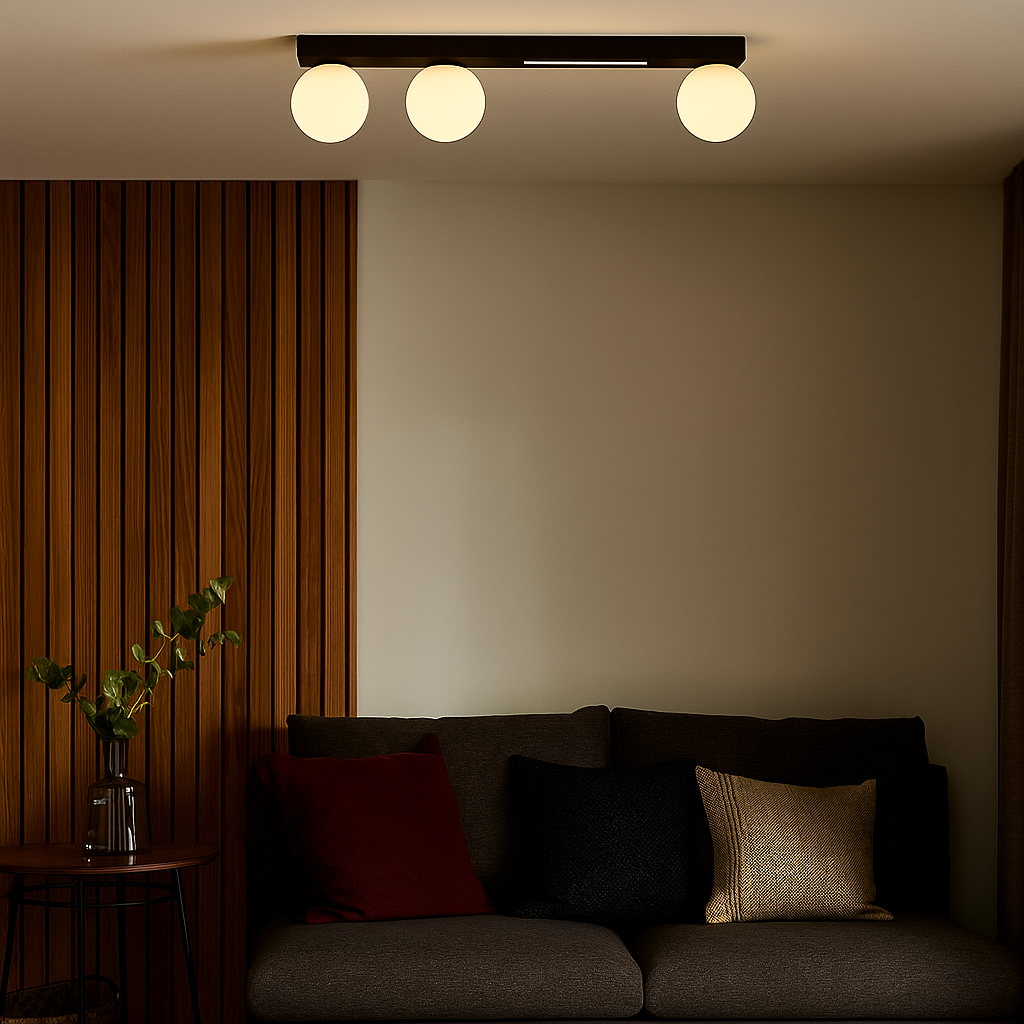 LED аплик 70cm черна SUFITOWA